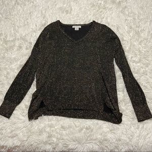 Liz Claiborne women’s black Glittery Top, size L